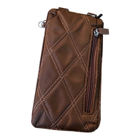 IHKWIP The Ring-Ring Cellphone Crossbody RFID Wallet Brown No Strap NWT - Picture 5 of 7